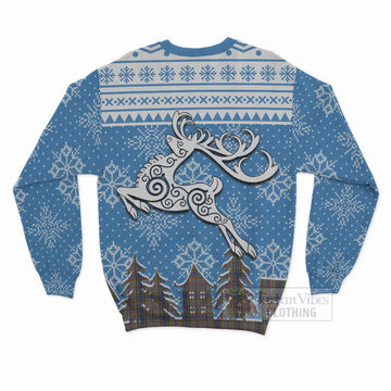 Balfour Clan Christmas Sweatshirt Celtic Reindeer Style