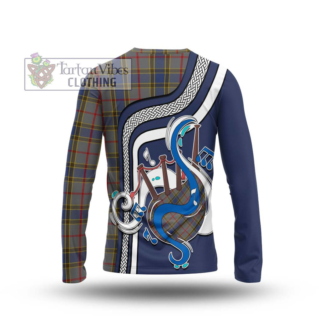 Tartan Vibes Clothing Balfour Tartan Long Sleeve T-Shirt with Epic Bagpipe Style