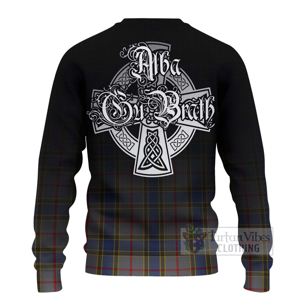 Tartan Vibes Clothing Balfour Tartan Knitted Sweater Featuring Alba Gu Brath Family Crest Celtic Inspired