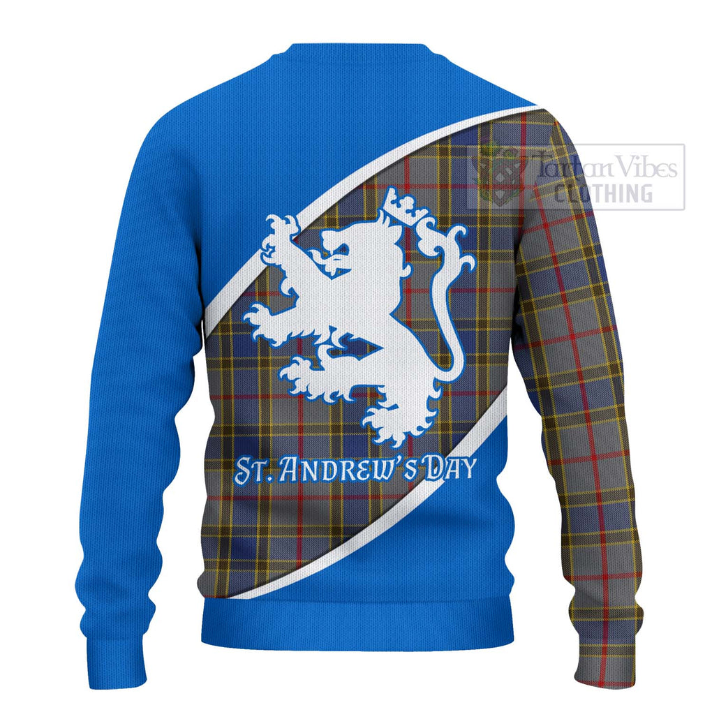 Tartan Vibes Clothing Balfour Family Crest Tartan Knitted Sweater Celebrate Saint Andrew's Day in Style