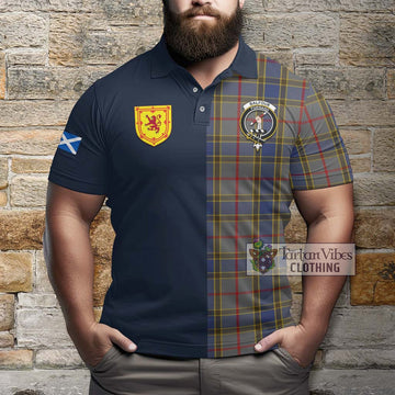 Balfour Tartan Polo Shirt Alba with Scottish Lion Royal Arm Half Style