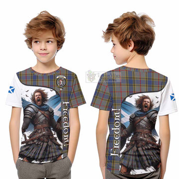 Balfour Crest Tartan Kid T-Shirt Inspired by the Freedom of Scottish Warrior