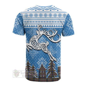 Balfour Clan Christmas Cotton T-shirt Celtic Reindeer Style