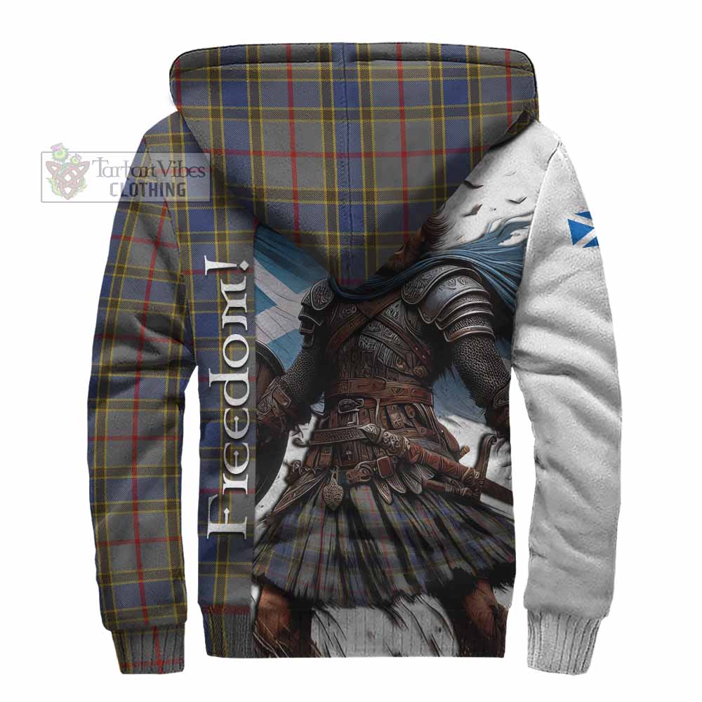 Tartan Vibes Clothing Balfour Crest Tartan Sherpa Hoodie Inspired by the Freedom of Scottish Warrior