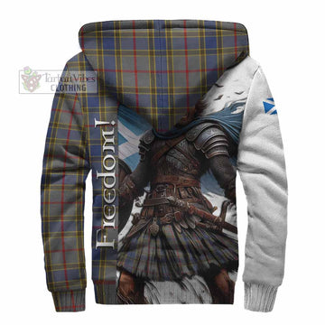 Balfour Crest Tartan Sherpa Hoodie Inspired by the Freedom of Scottish Warrior