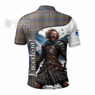 Balfour Crest Tartan Polo Shirt Inspired by the Freedom of Scottish Warrior