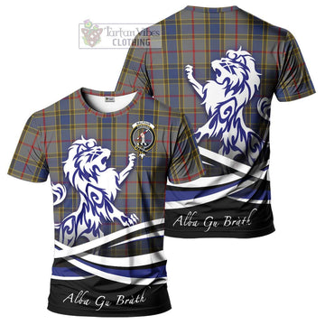 Balfour Tartan Cotton T-shirt with Alba Gu Brath Regal Lion Emblem