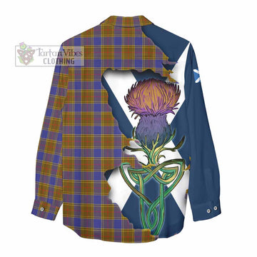 Balfour Tartan Family Crest Women's Casual Shirt Scottish Thistle Celtic Inspired - Tartan Vibes Clothing
