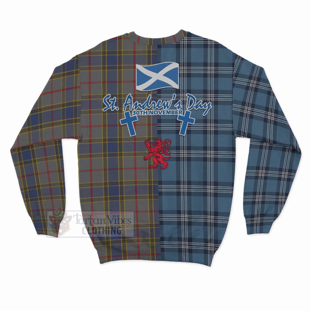 Tartan Vibes Clothing Balfour Tartan Sweatshirt Happy St. Andrew's Day Half Tartan Style