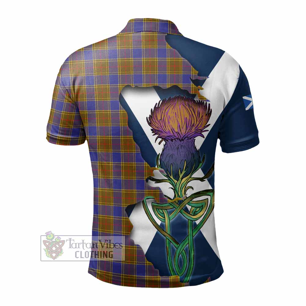 Balfour Tartan Family Crest Polo Shirt Scottish Thistle Celtic Inspired - Tartan Vibes Clothing