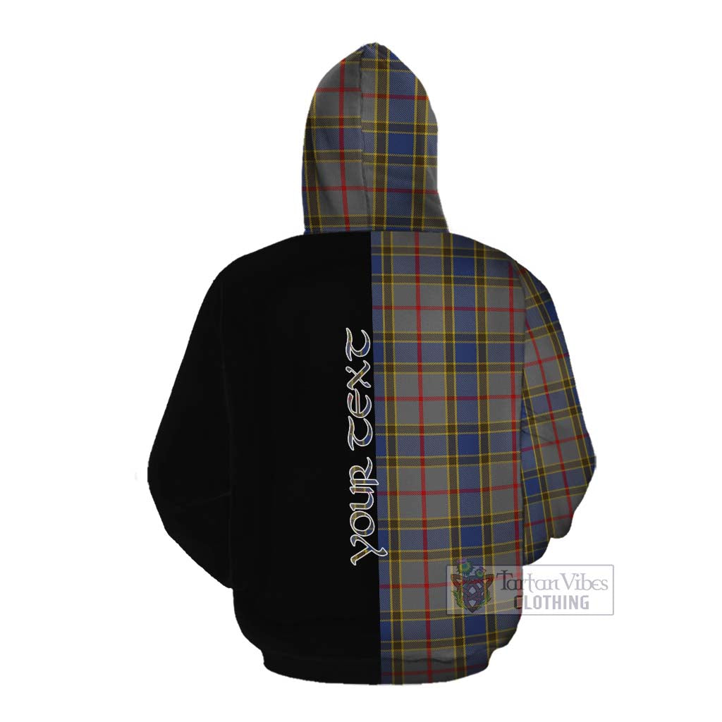 Tartan Vibes Clothing Balfour Tartan Cotton Hoodie with Family Crest and Half Of Me Style