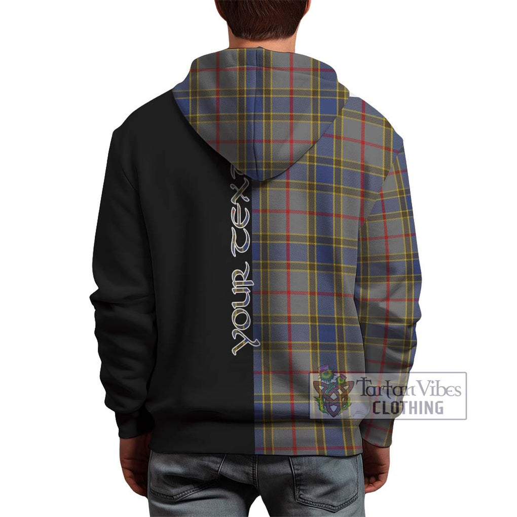 Balfour Tartan Hoodie with Family Crest and Half Of Me Style - Tartanvibesclothing Shop