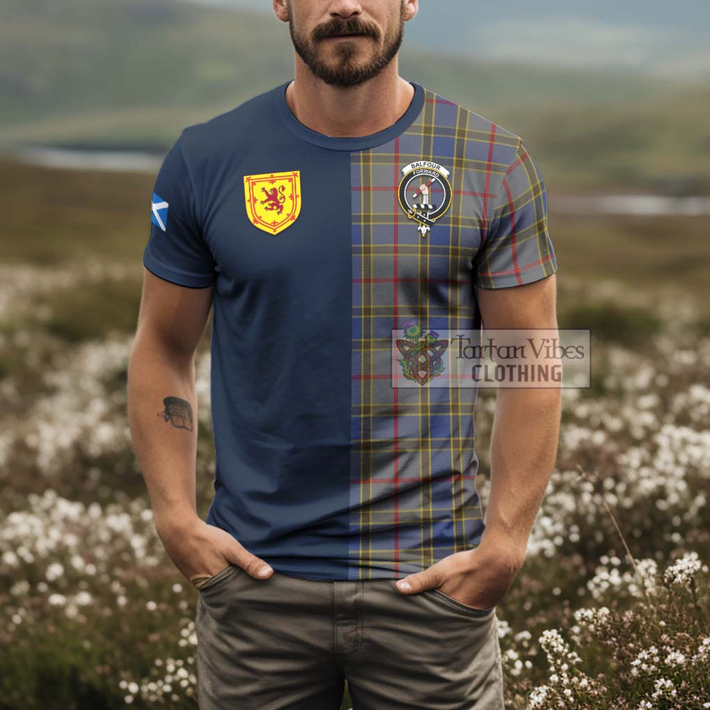 Tartan Vibes Clothing Balfour Tartan T-Shirt Alba with Scottish Lion Royal Arm Half Style