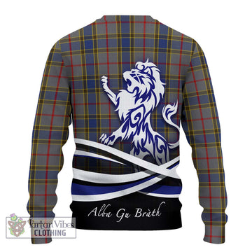 Balfour Tartan Ugly Sweater with Alba Gu Brath Regal Lion Emblem