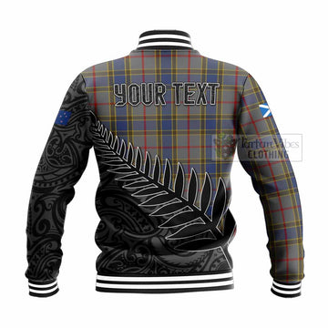 Balfour Crest Tartan Baseball Jacket with New Zealand Silver Fern Half Style