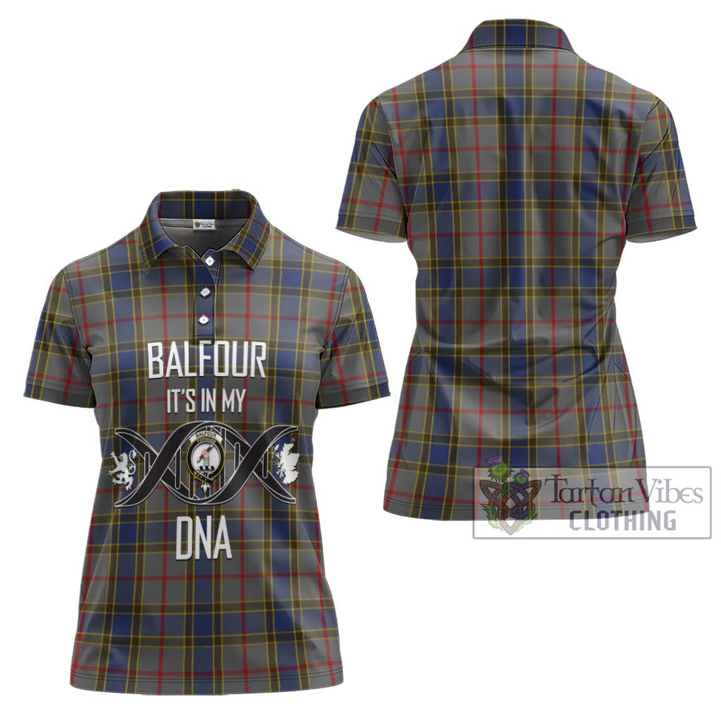 Balfour Tartan Women's Polo Shirt with Family Crest DNA In Me Style - Tartanvibesclothing Shop