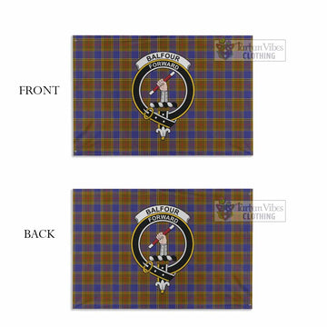 Balfour Tartan House Flag with Family Crest