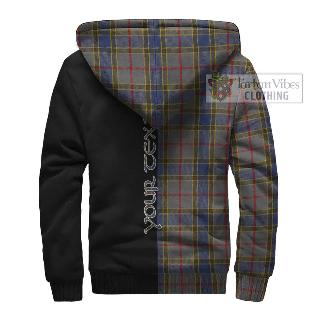 Balfour Tartan Sherpa Hoodie with Family Crest and Half Of Me Style - Tartanvibesclothing Shop