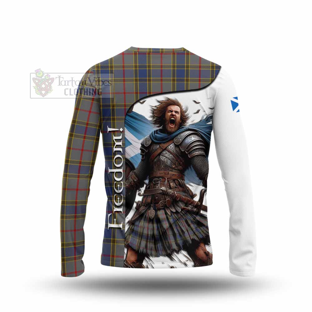 Tartan Vibes Clothing Balfour Crest Tartan Long Sleeve T-Shirt Inspired by the Freedom of Scottish Warrior