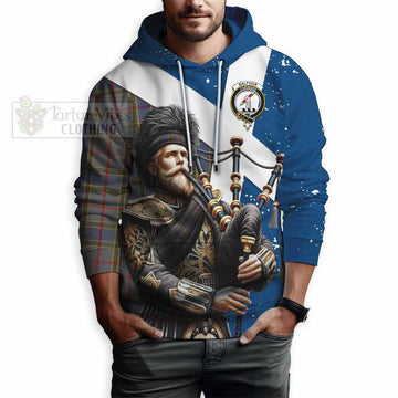 Balfour Tartan Hoodie with Family Crest Scottish Bagpiper Vibes