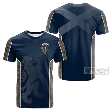 Balfour Tartan Cotton T-shirt with Family Crest and Lion Rampant Vibes Sport Style