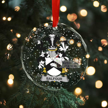 Balfour Irish Clan Christmas Glass Ornament with Coat of Arms