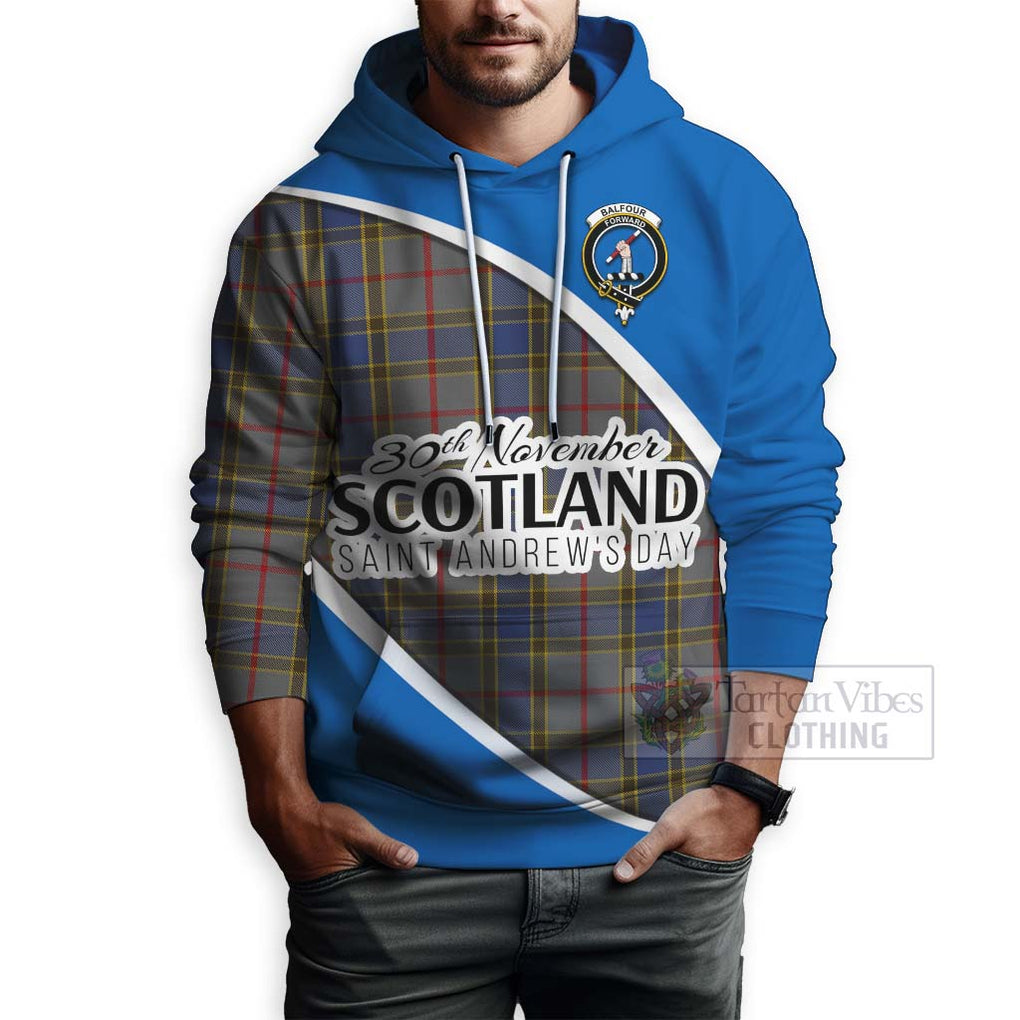 Tartan Vibes Clothing Balfour Family Crest Tartan Hoodie Celebrate Saint Andrew's Day in Style