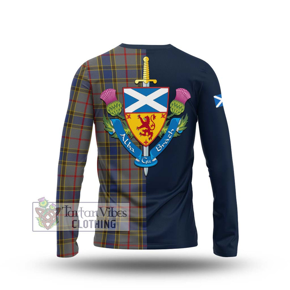 Tartan Vibes Clothing Balfour Tartan Long Sleeve T-Shirt with Scottish Lion Royal Arm Half Style