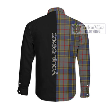 Balfour Tartan Long Sleeve Button Shirt with Family Crest and Half Of Me Style Men's Shirt - Tartan Vibes Clothing