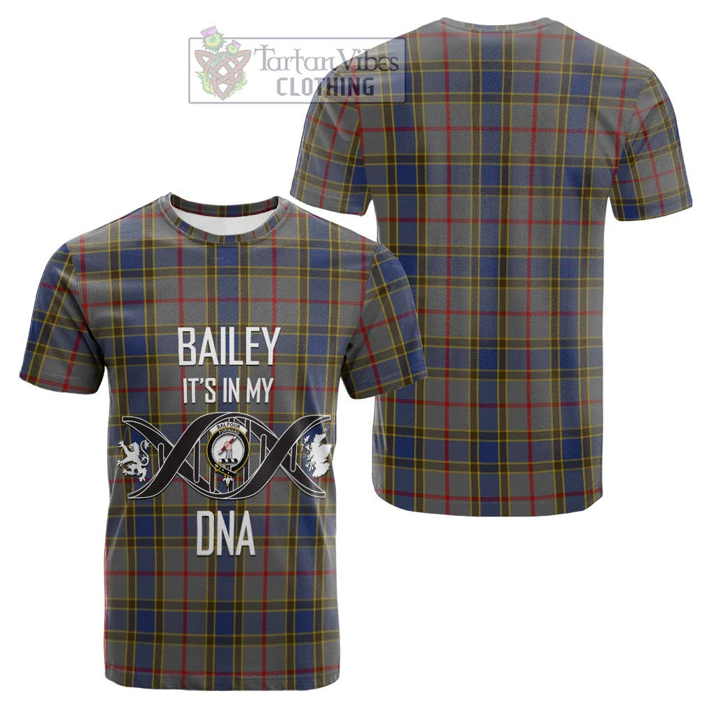 Tartan Vibes Clothing Balfour Tartan Cotton T-shirt with Family Crest DNA In Me Style