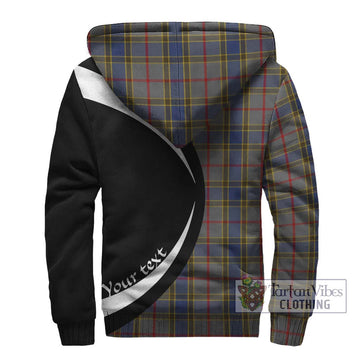 Balfour Tartan Sherpa Hoodie with Family Crest Circle Style