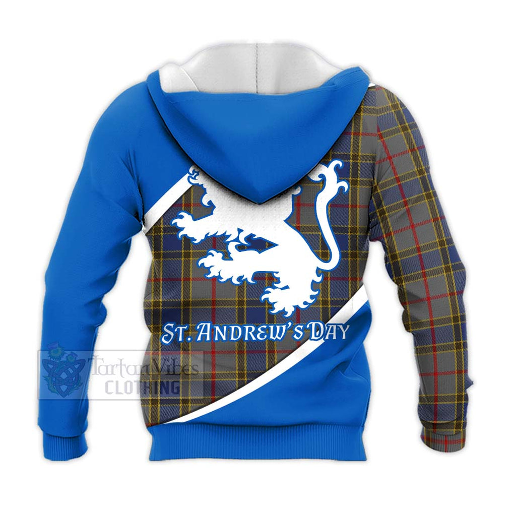 Tartan Vibes Clothing Balfour Family Crest Tartan Knitted Hoodie Celebrate Saint Andrew's Day in Style