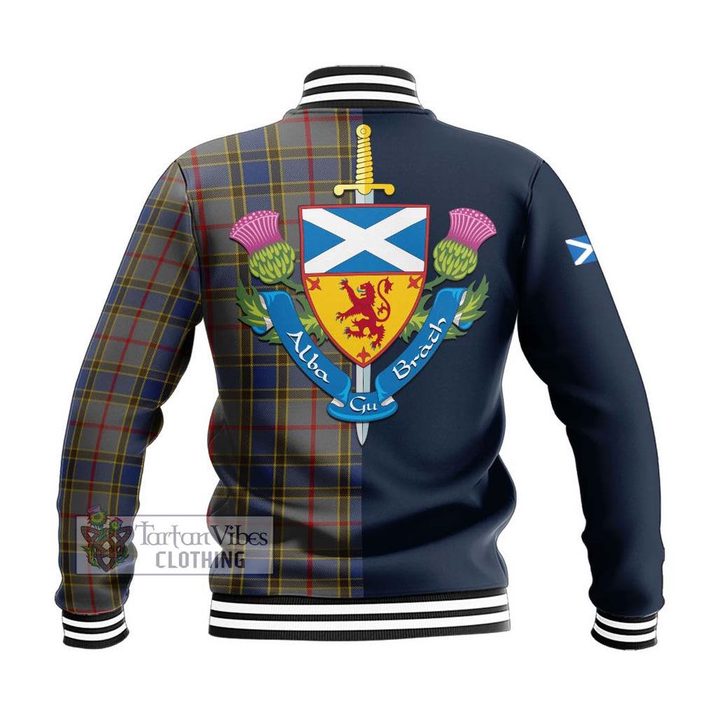 Tartan Vibes Clothing Balfour Tartan Baseball Jacket with Scottish Lion Royal Arm Half Style