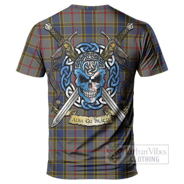 Balfour Tartan T-Shirt with Family Crest Celtic Skull Style