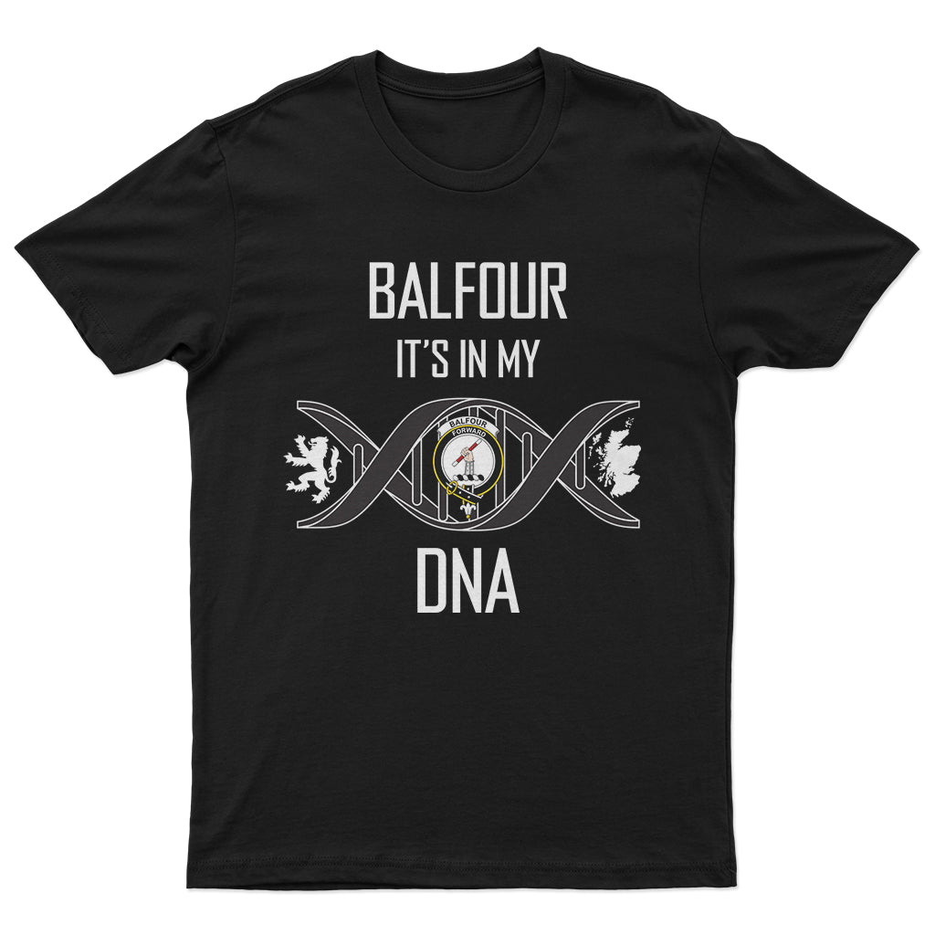 Balfour Family Crest DNA In Me Mens T Shirt - Tartanvibesclothing