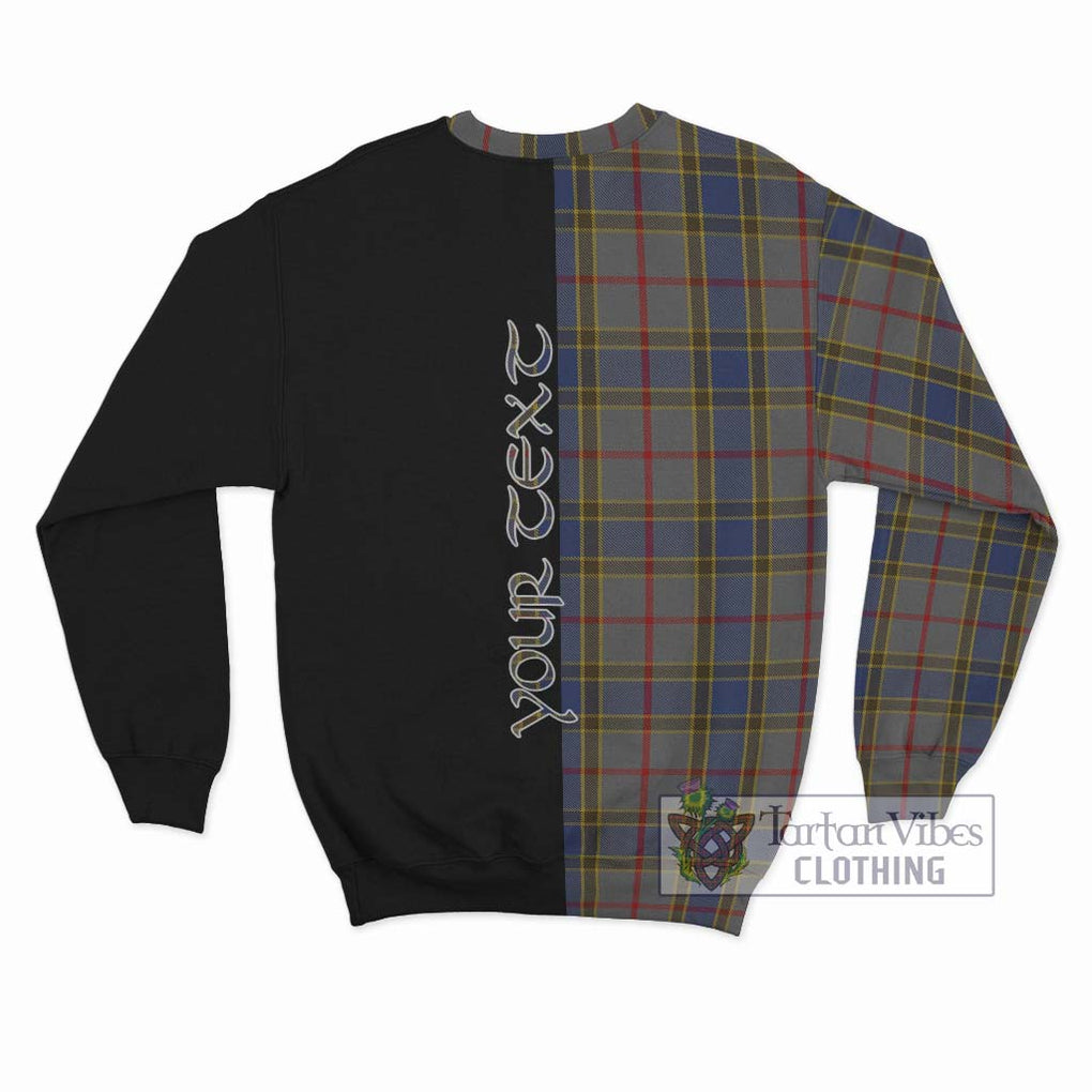 Balfour Tartan Sweatshirt with Family Crest and Half Of Me Style - Tartanvibesclothing Shop