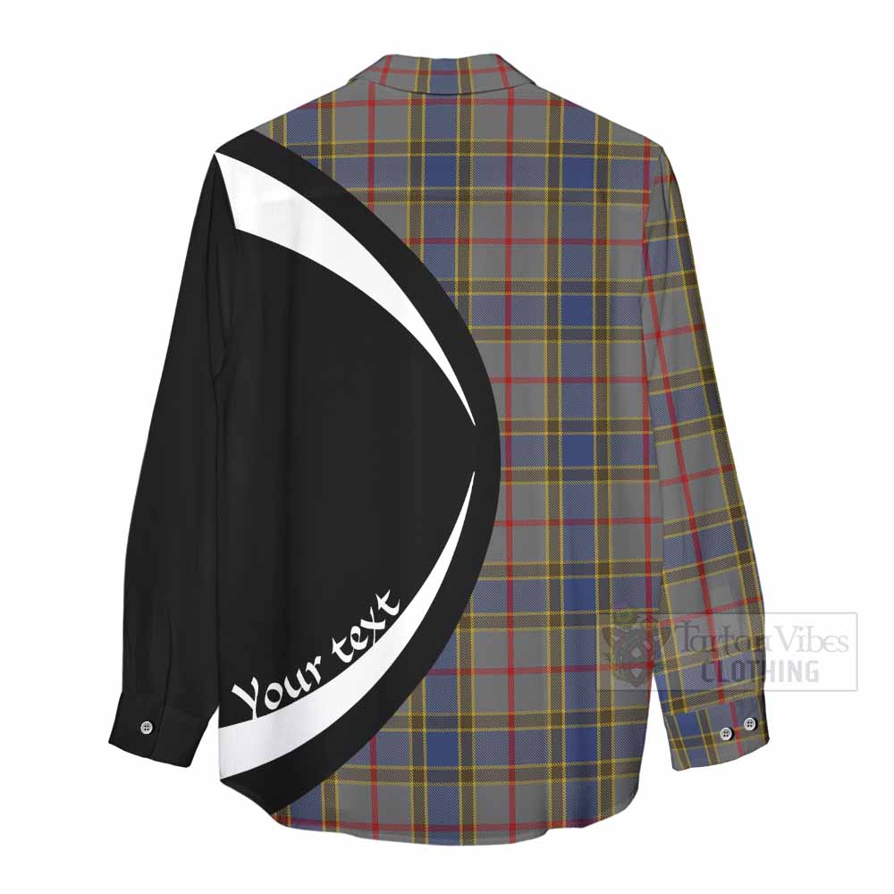 Tartan Vibes Clothing Balfour Tartan Women's Casual Shirt with Family Crest Circle Style