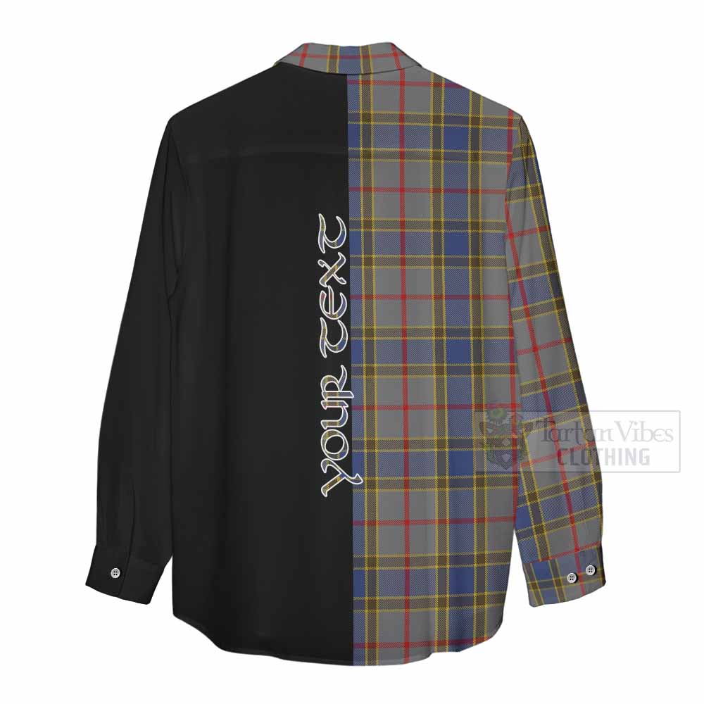 Tartan Vibes Clothing Balfour Tartan Women's Casual Shirt with Family Crest and Half Of Me Style