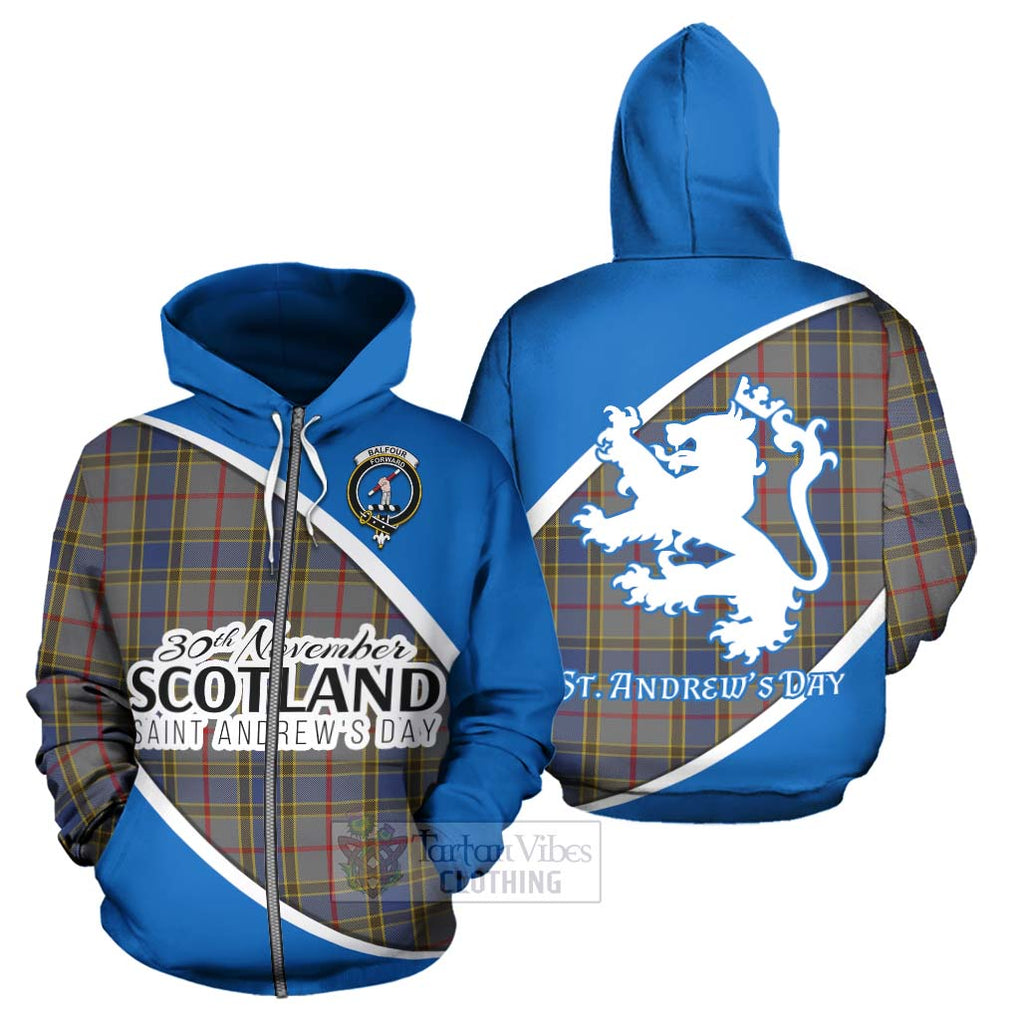 Tartan Vibes Clothing Balfour Family Crest Tartan Hoodie Celebrate Saint Andrew's Day in Style