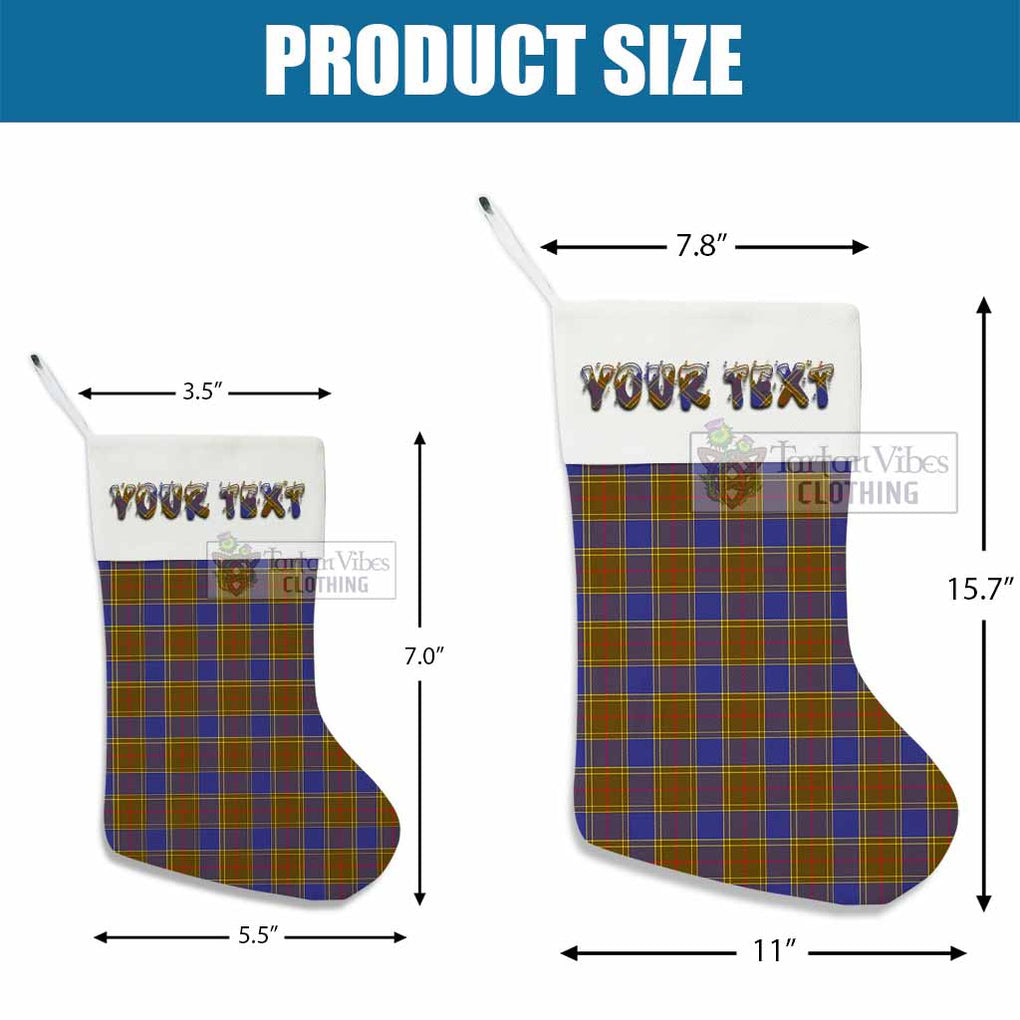 Tartan Vibes Clothing Balfour Tartan Christmas Stocking with Personalized Text