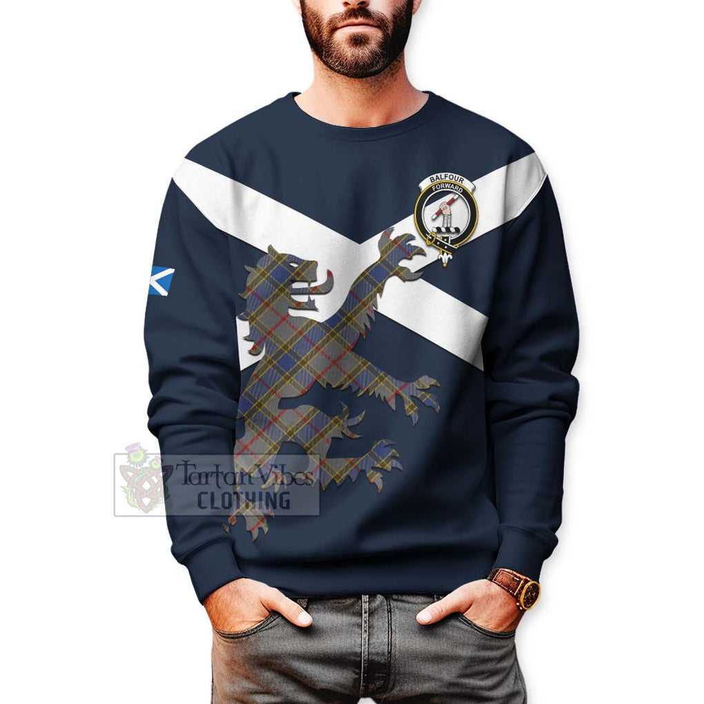 Tartan Vibes Clothing Balfour Tartan Lion Rampant Sweatshirt – Proudly Display Your Heritage with Alba Gu Brath and Clan Name