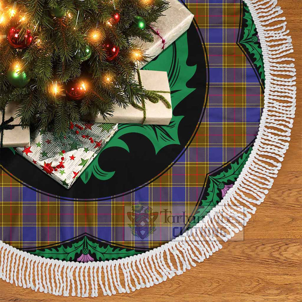 Tartan Vibes Clothing Balfour Tartan Christmas Tree Skirt Scottish Thistle Style