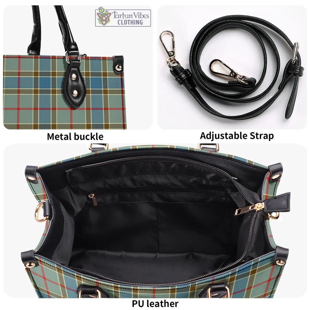 Tartan Vibes Clothing Balfour Blue Tartan Luxury Leather Handbags