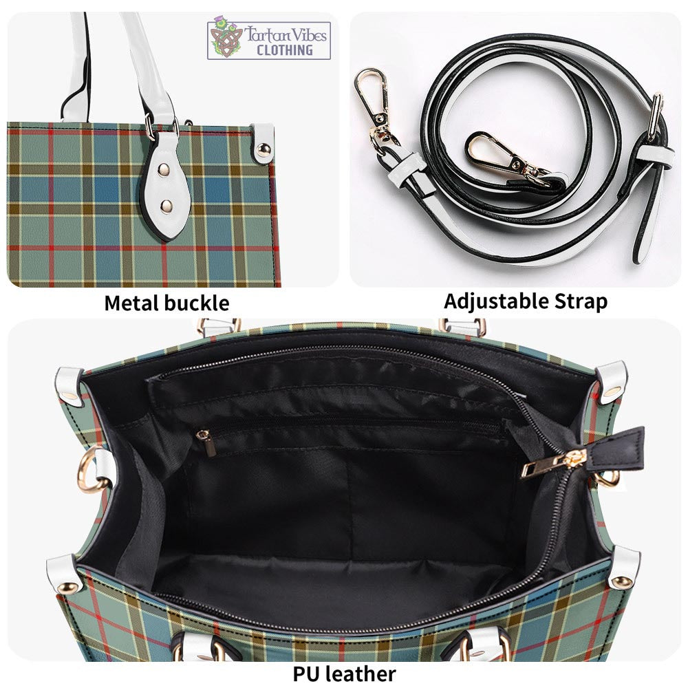 Tartan Vibes Clothing Balfour Blue Tartan Luxury Leather Handbags