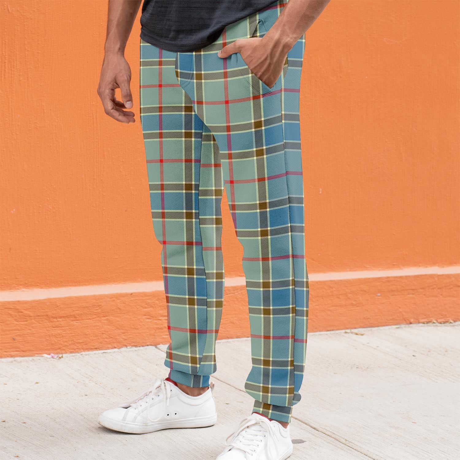 Balfour Blue Tartan Joggers Pants S - Tartan Vibes Clothing