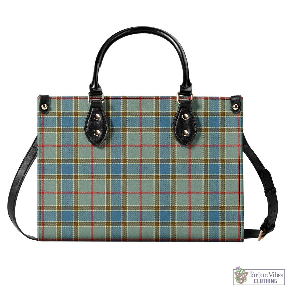 Tartan Vibes Clothing Balfour Blue Tartan Luxury Leather Handbags