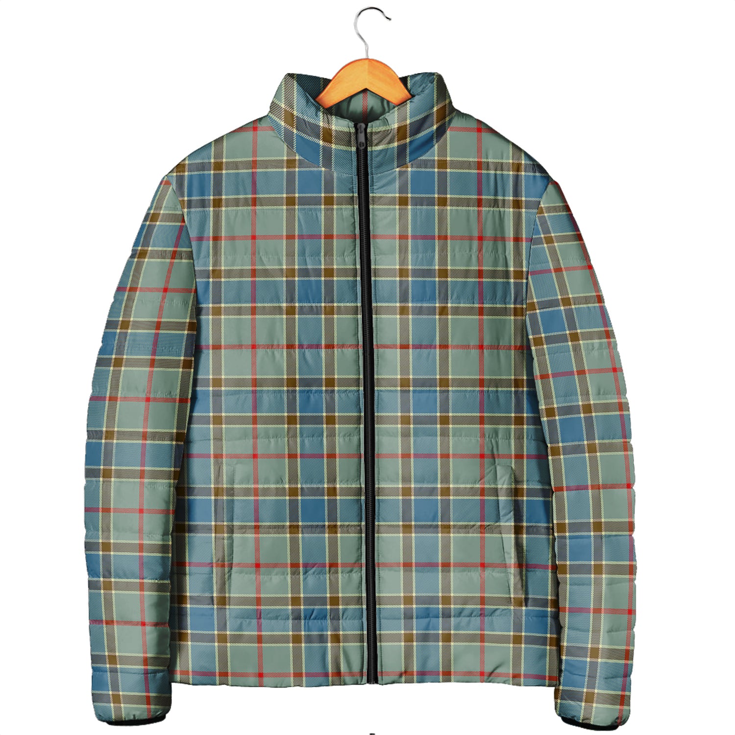 Balfour Blue Tartan Padded Jacket Men's Padded Jacket - Tartan Vibes Clothing