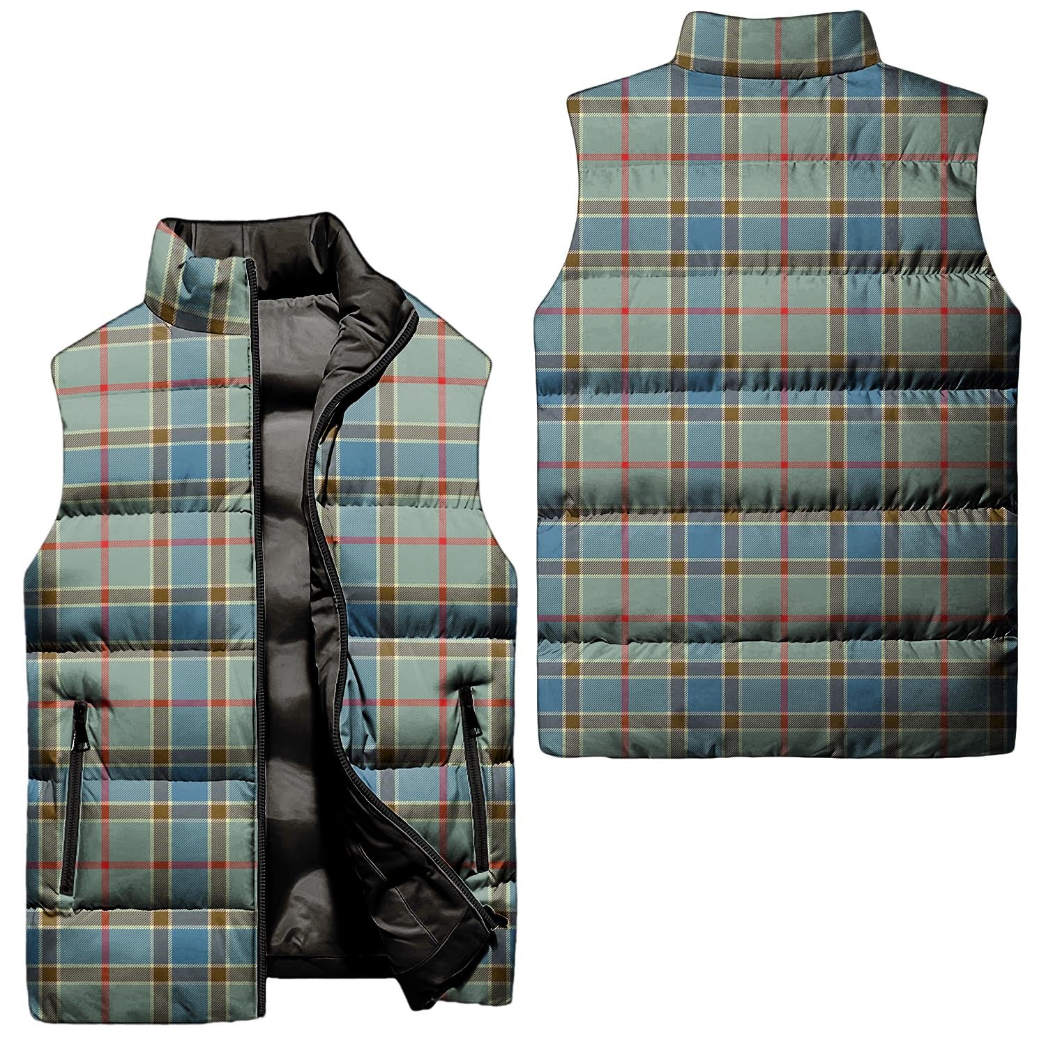 Balfour Blue Tartan Sleeveless Puffer Jacket Unisex - Tartanvibesclothing