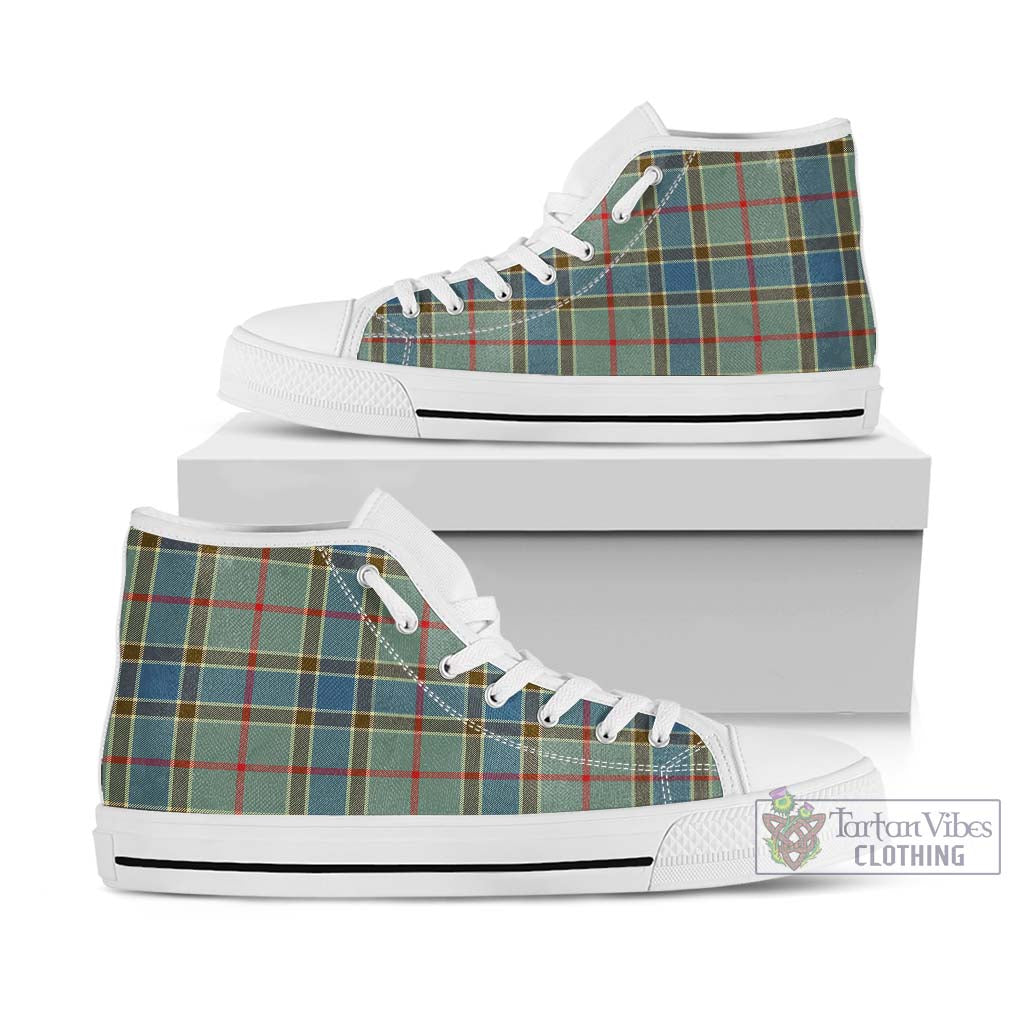 Tartan Vibes Clothing Balfour Blue Tartan High Top Shoes