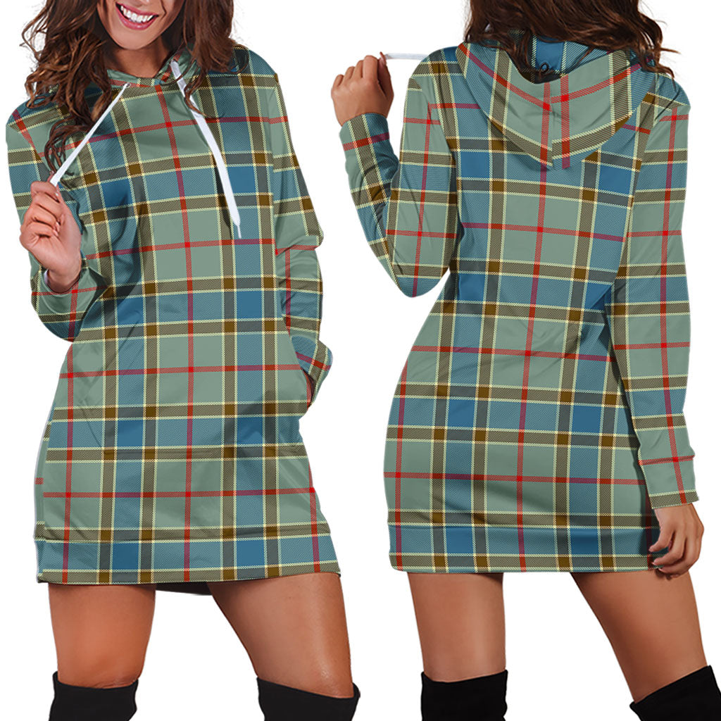 Balfour Blue Tartan Hoodie Dress - Tartanvibesclothing